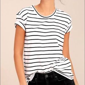Striped scoop neck